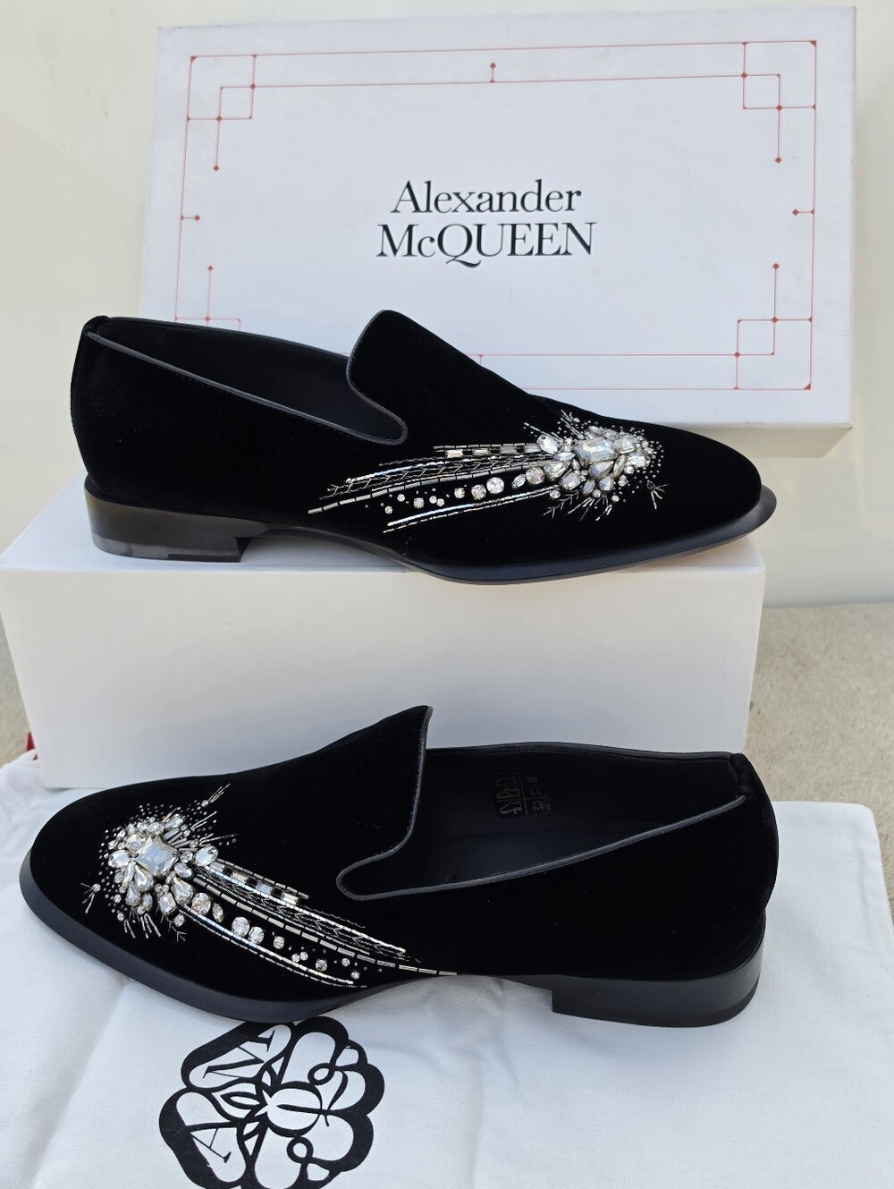 Alexander McQueen Men's Embellished Loafers